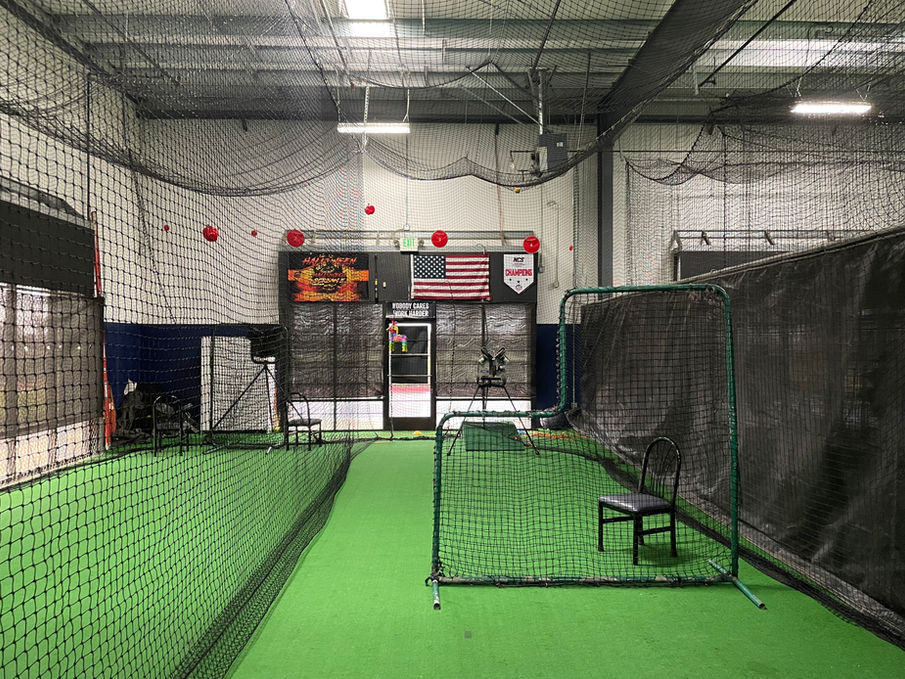 Rocklin batting cages and training space at Better Baseball Training